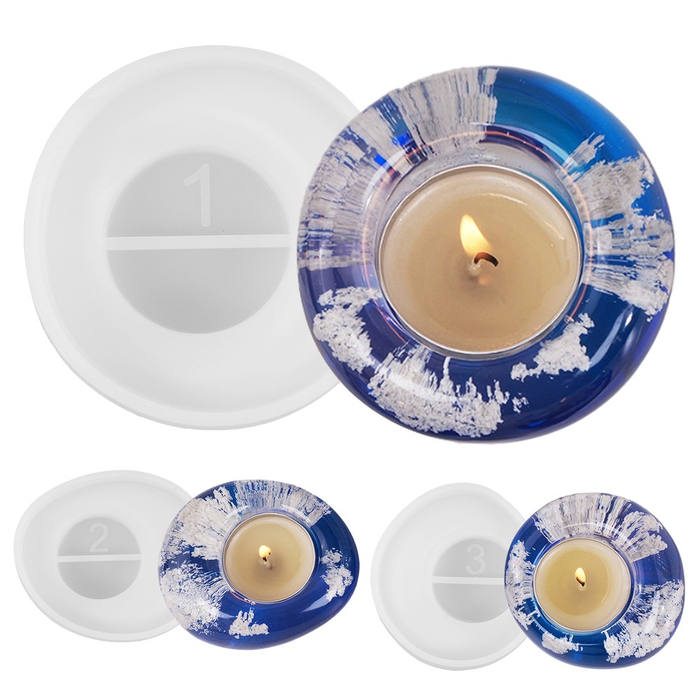 1pc CANDLE HOLDER Silicone Mold Irregular Stone Shaped Tealight Holder Mold