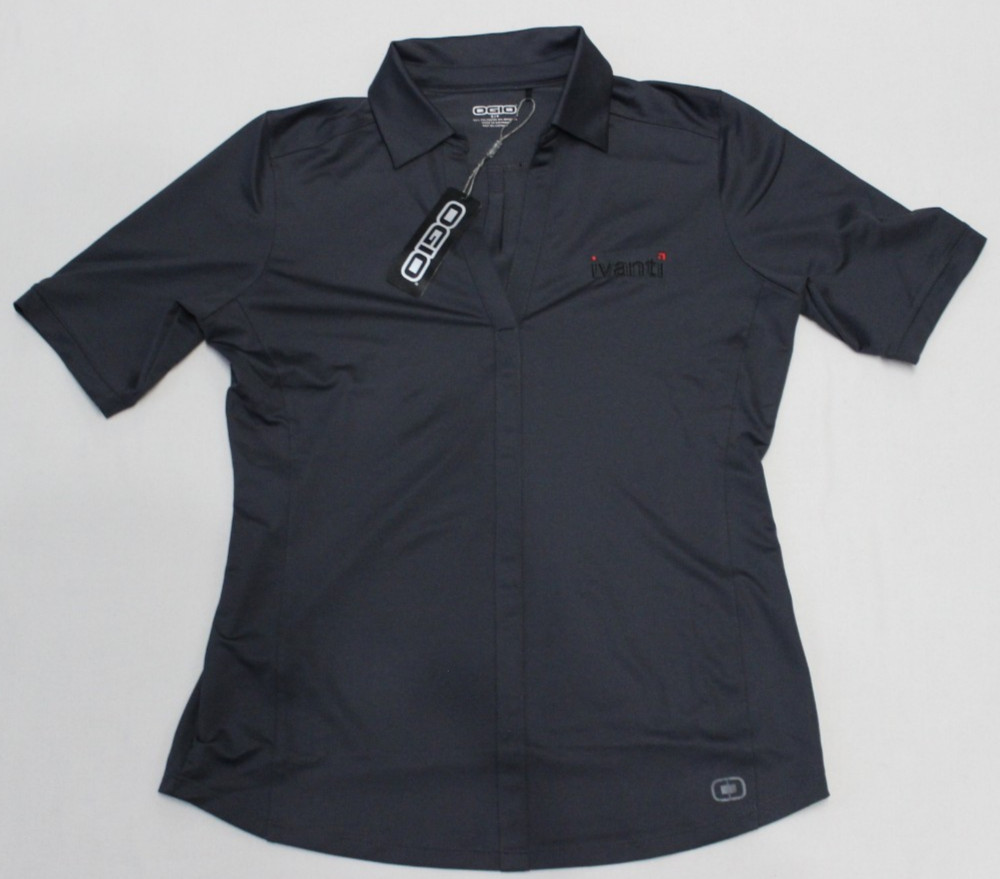 OGIO Polo Shirt Women’s Size S Black Short Sleeve Corporate Logo Golf NWT