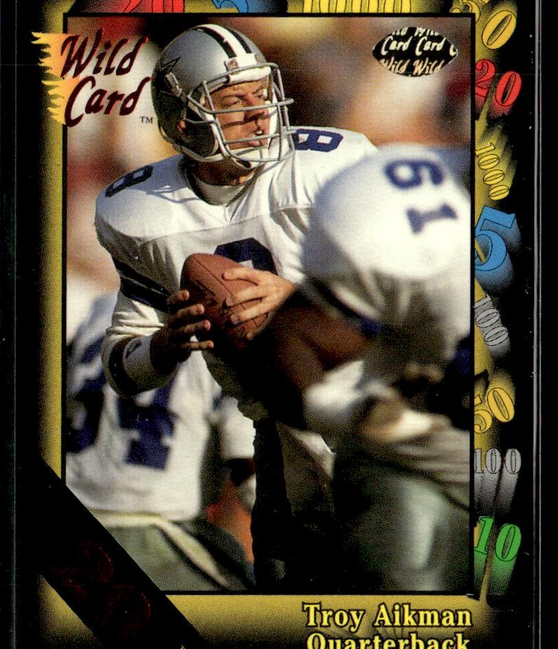 1991 Wild Card Troy Aikman 20 Stripe HS