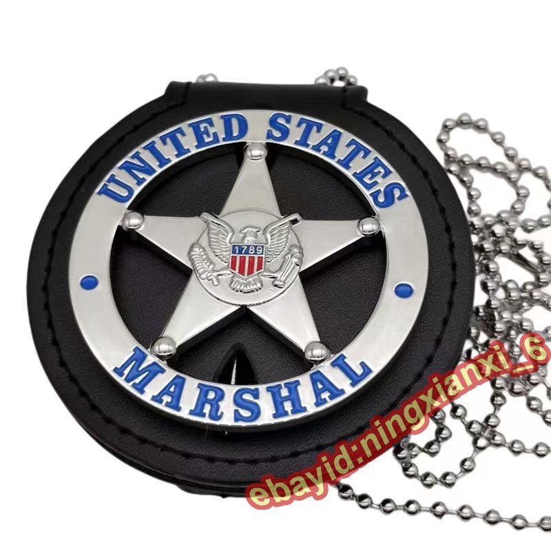 Brand NEW U.S. Large badge Collection Product Marshal Silver Movie prop