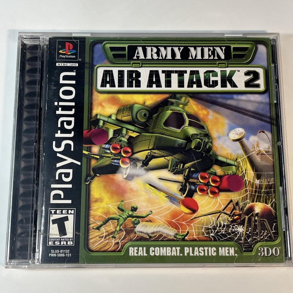 Army Men: Air Attack 2 (Sony PlayStation 1, 2000) PS1 Complete CIB W/ Reg Card