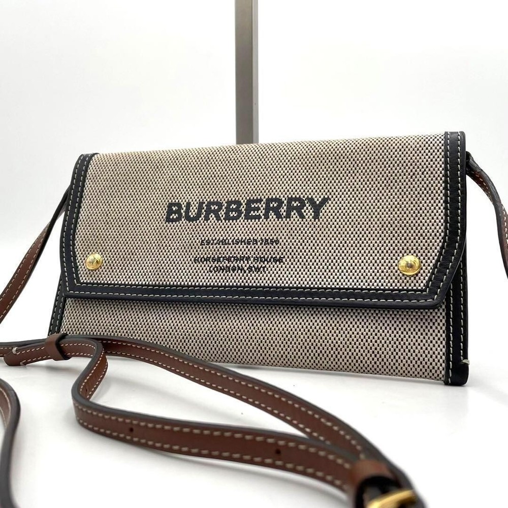 Burberry Shoulder Bag Shoulder Wallets Horse Ferry Canvas  Model Year 2021 Japan