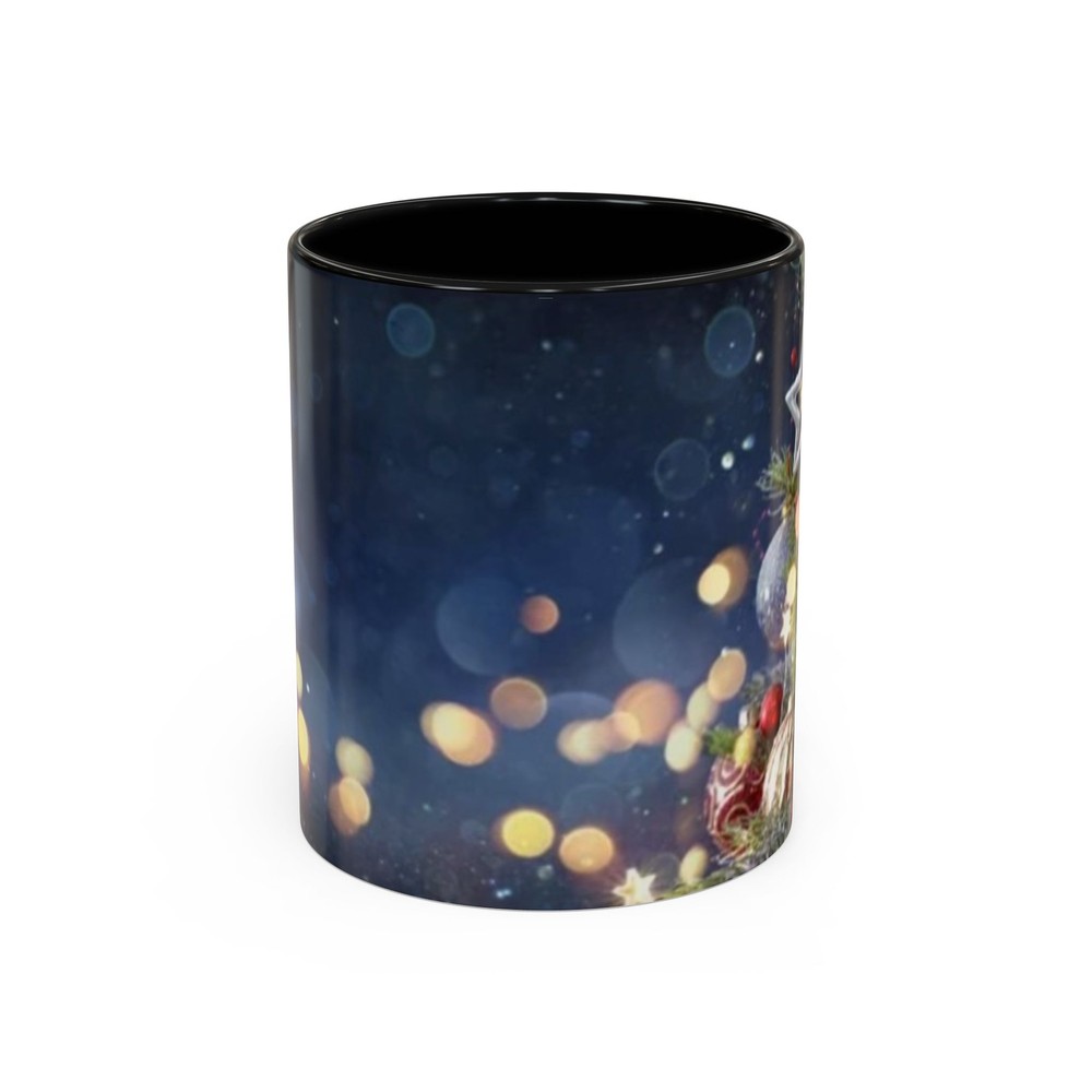 Christmas Accent Coffee Mug (11, 15oz), Holiday Ceramic Cup, Festive Hot Cocoa-image