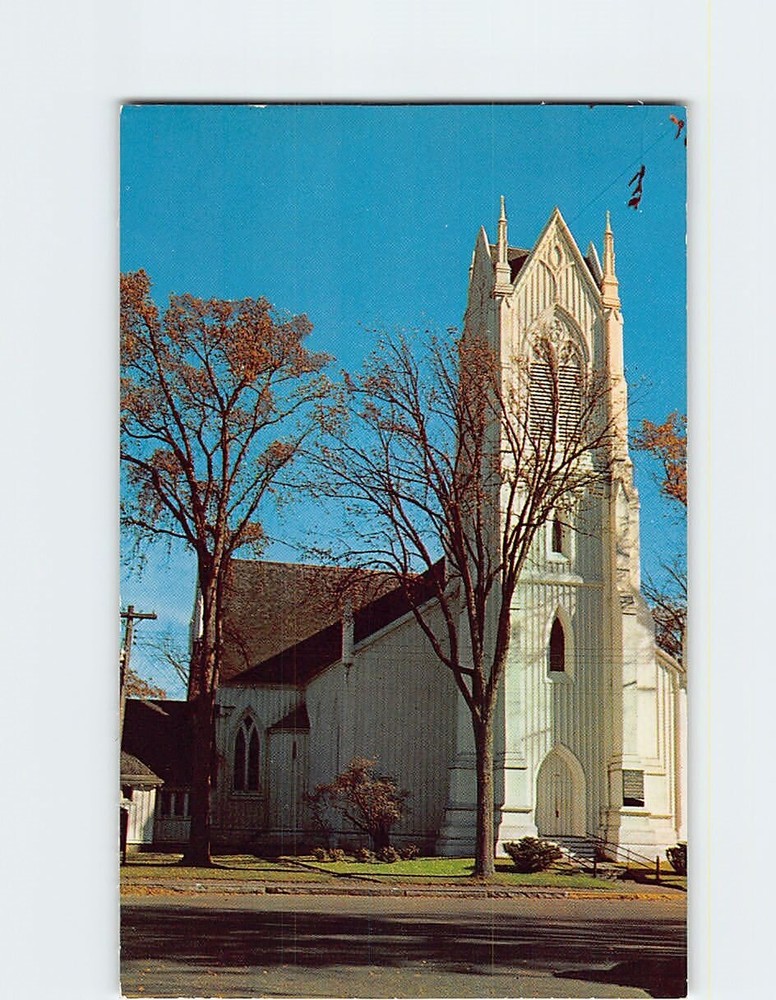 Postcard First Parish Church Brunswick Maine USA