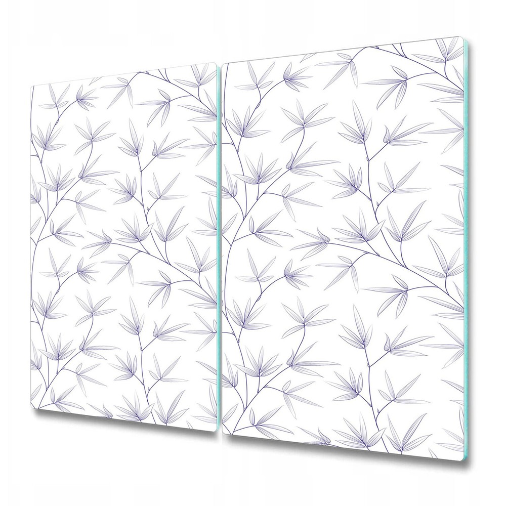 Glass Induction Ceramic Hob Cover Leaf art Leaves Leaf Pastel Modern art 2x30x52