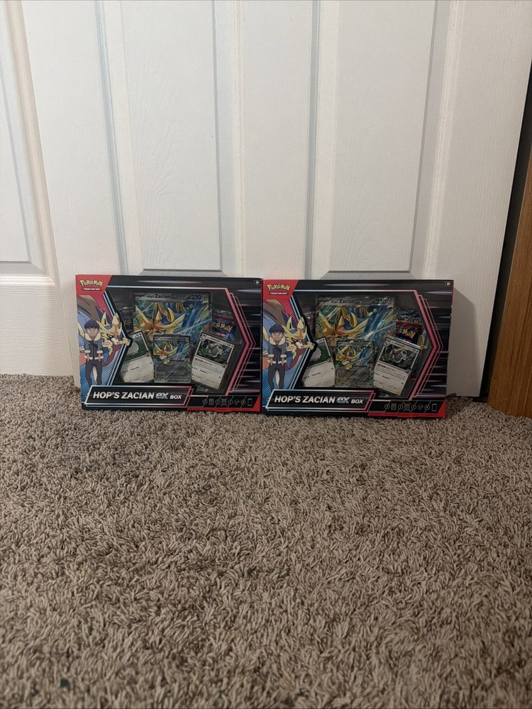 Set of 2 Pokemon Hop's Zacian Ex Box Factory Sealed