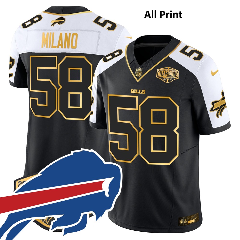 BuffaloxBills AFCxEastxChampions #58 MattxMilano Footbal Jersey-All Print