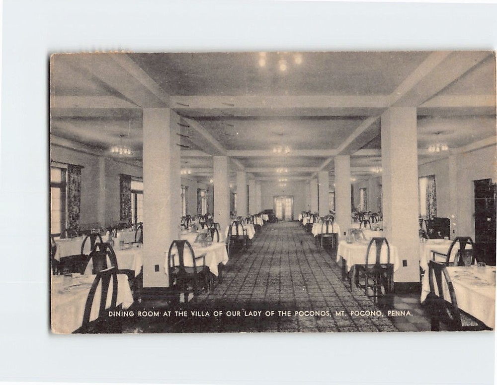 Postcard Dining Room at the Villa of Our Lady of the Poconos Mount Pocono PA