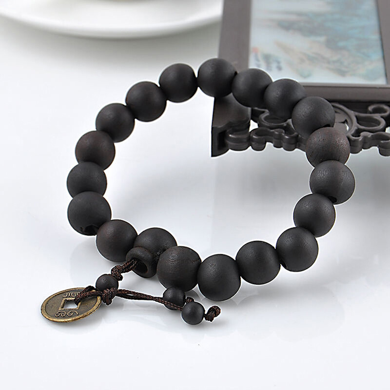 Men'S Wood Buddha Buddhists Prayer Beads Tibet Mala Charm Lucky Wrist BracelYJa5