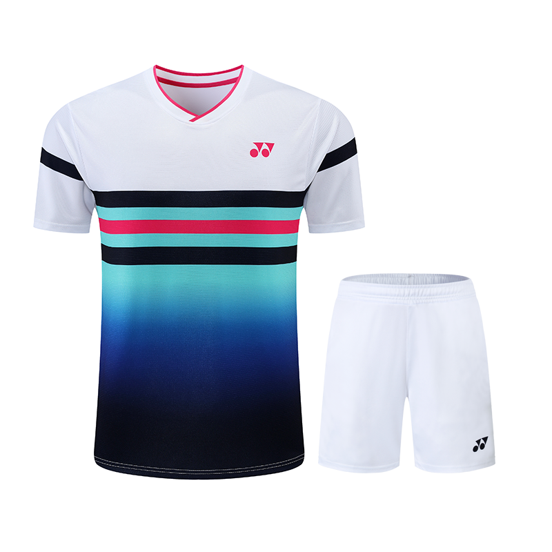 New Men's Sportswear Sports Top Tennis Clothing Badminton Set T-shirt and Shorts