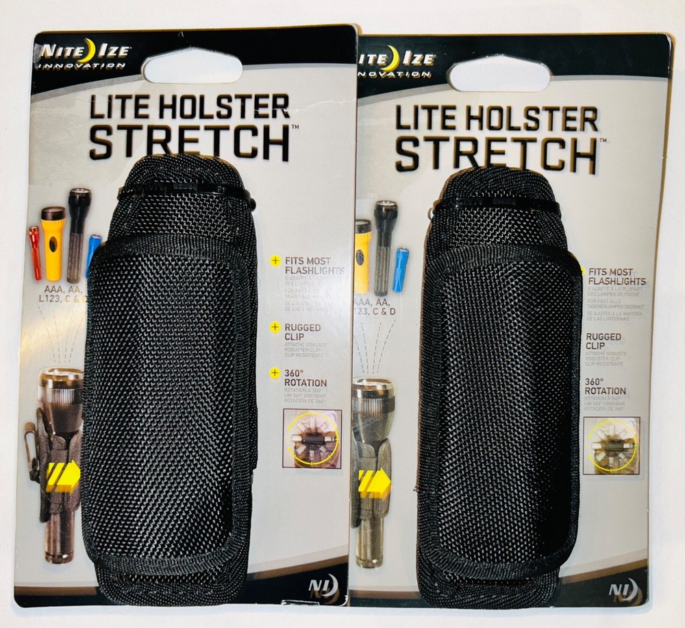Nite Ize Lite Stretch Flashlight Holster 2-Pack New