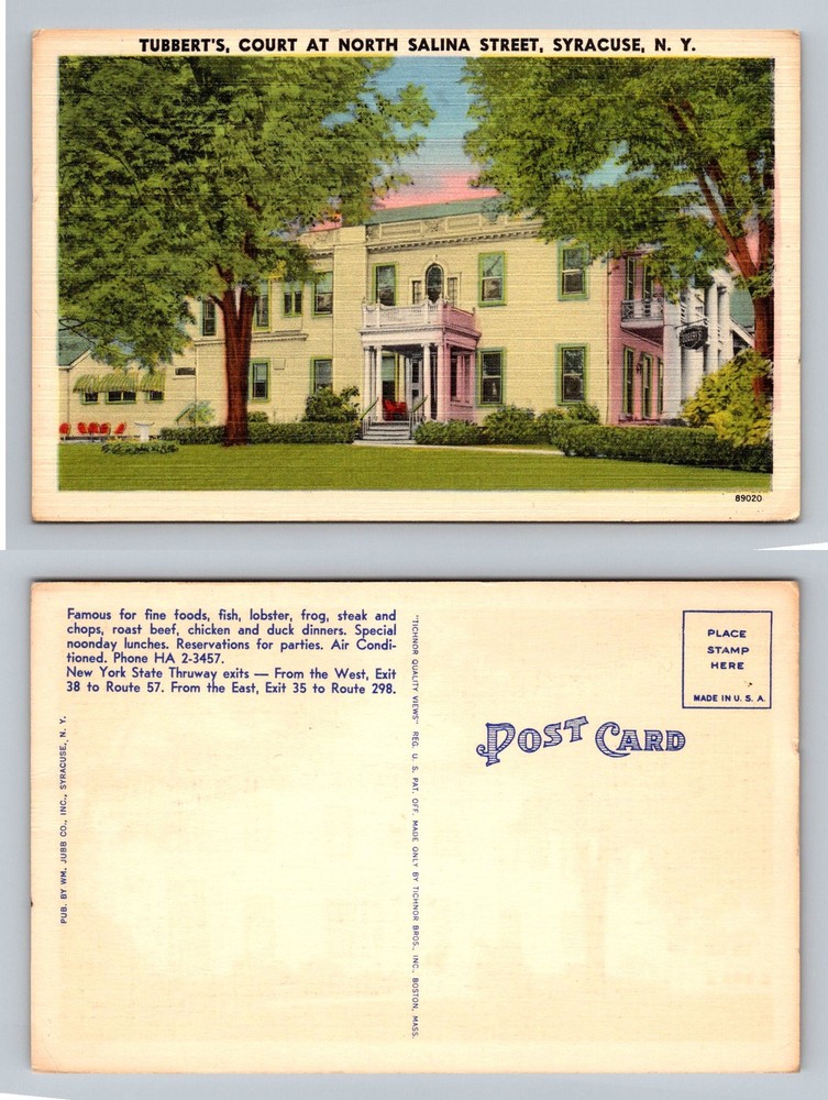 Syracuse, NY-New York, Tubbert's Court At North Salina Street Vintage Postcard