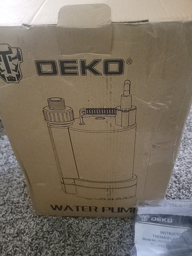 DEKO PRO 1/3HP 2450 GPH Electric Utility Sump Pump CSP9028 Blue