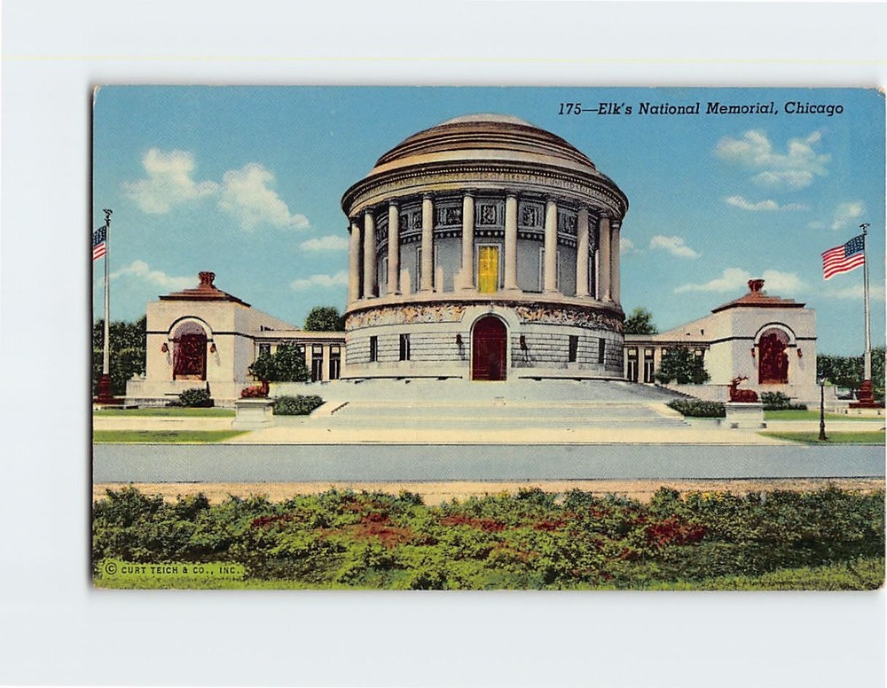 Postcard Elks National Memorial Chicago Illinois USA