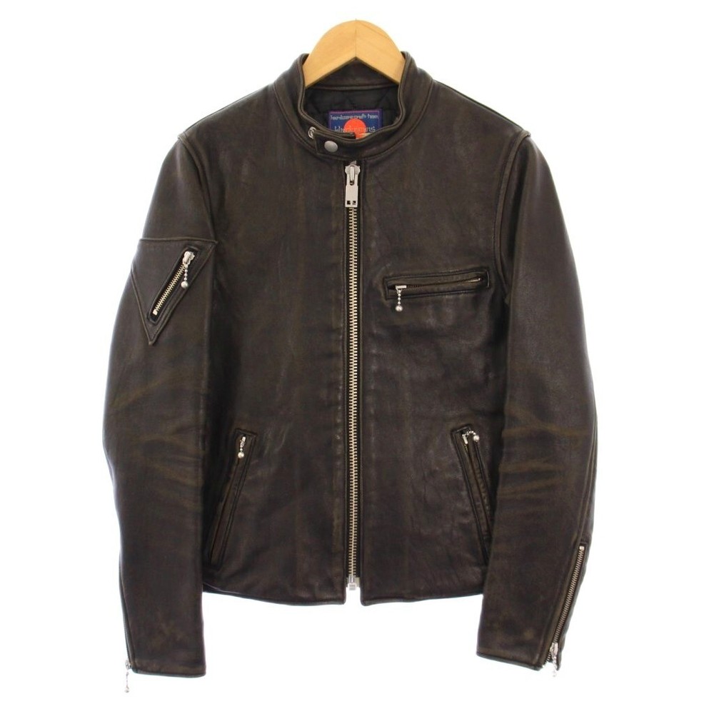 Black Means Blackmeans Labrat Single Rider Jacket Leather Jean Sheep Lamb Outerw