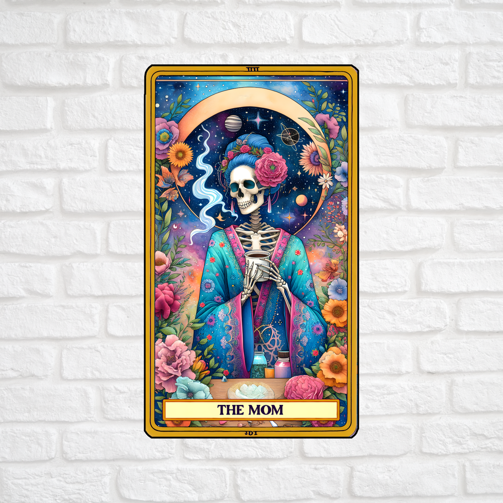 Gothic funny mom tarot card vinyl decal sticker dark novelty