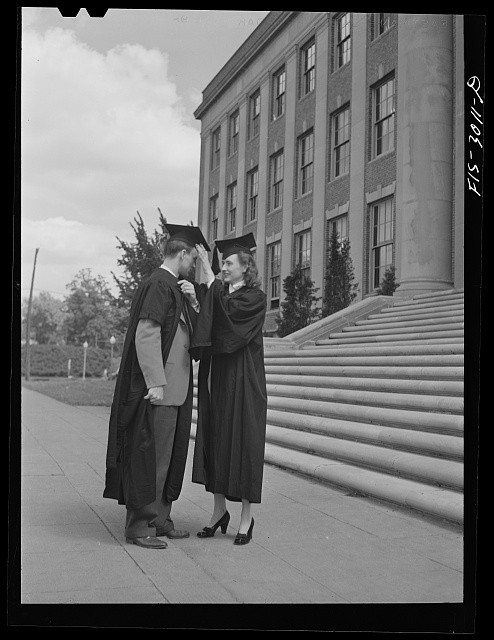 Lincoln Nebraska Bob and Marion Aden Graduation Day University of Nebraska 1942
