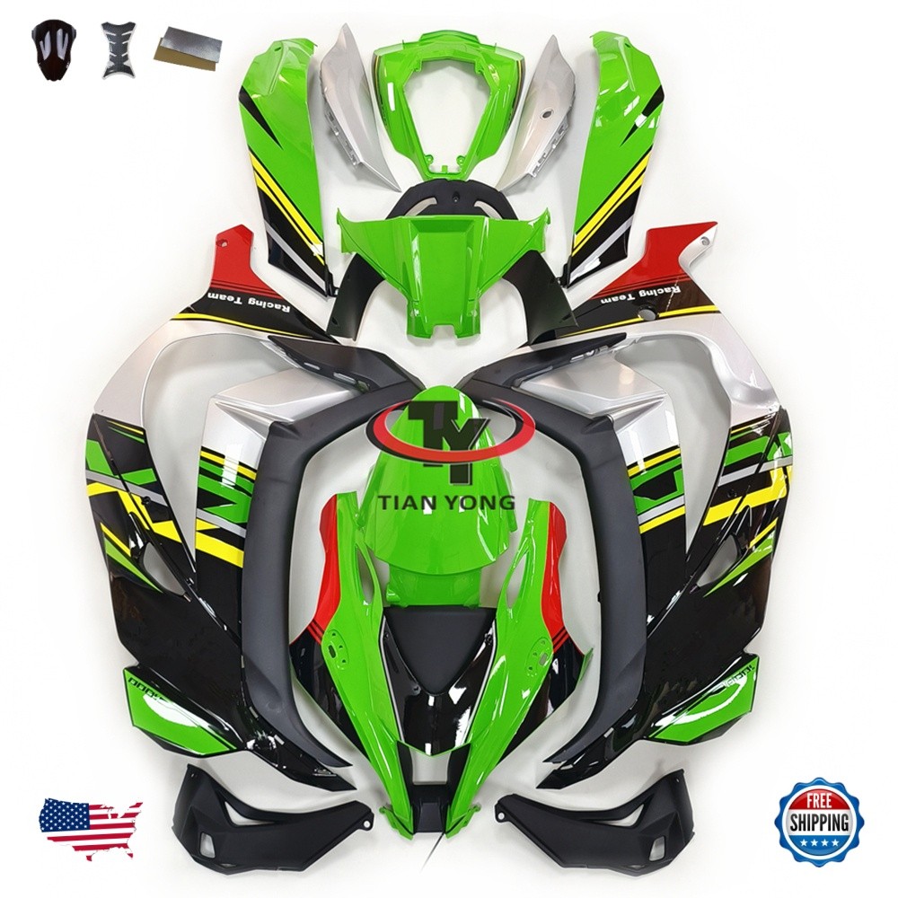 Green Plastic Fairings for Kawasaki Ninja ZX10R 2016 - 2020 Injection ABS Body