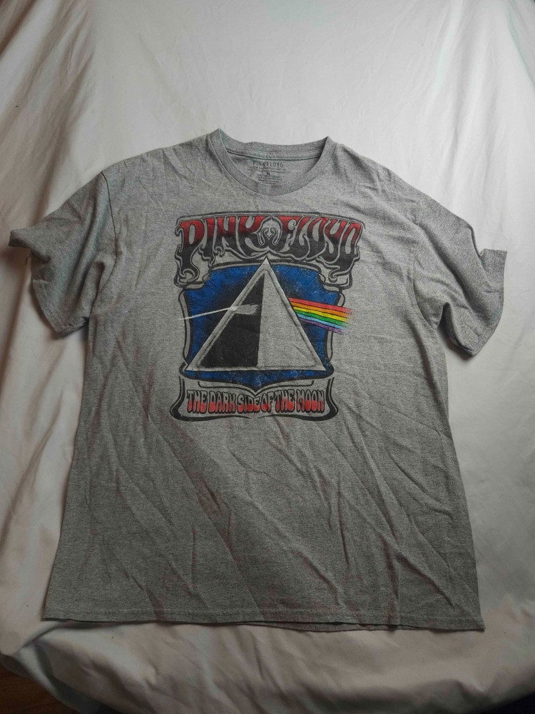 Pink Floyd The Dark Side of the Moon T-Shirt Mens XL Gray Concert Festivalwear