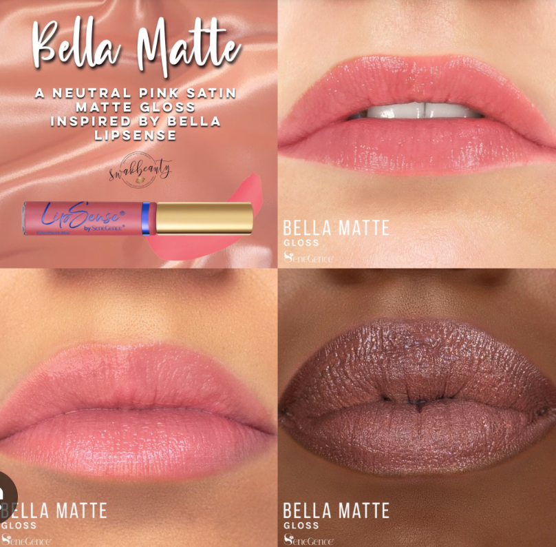 SENEGENCE LipSense Moisturizing Matte Lip Gloss in Neutral Pink Satin Bella Matte