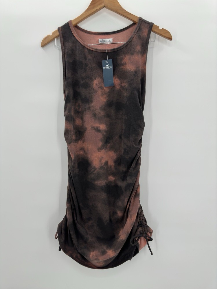 Hollister Tie Dye Side-Cinch Sleeveless Mini Dress Women’s Size Medium NEW