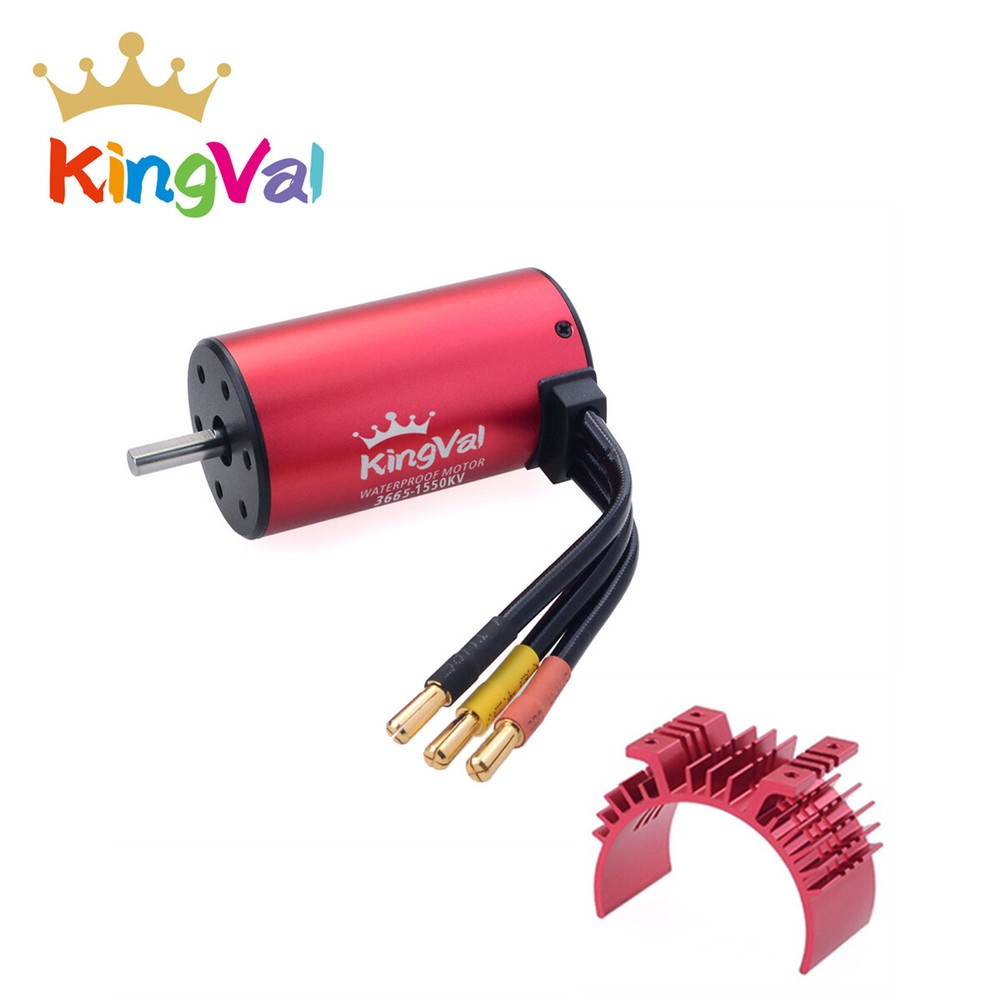 US STOCK KingVal 3665 Waterproof Brushless Motor with Heat Sink for 1/10 RC Car