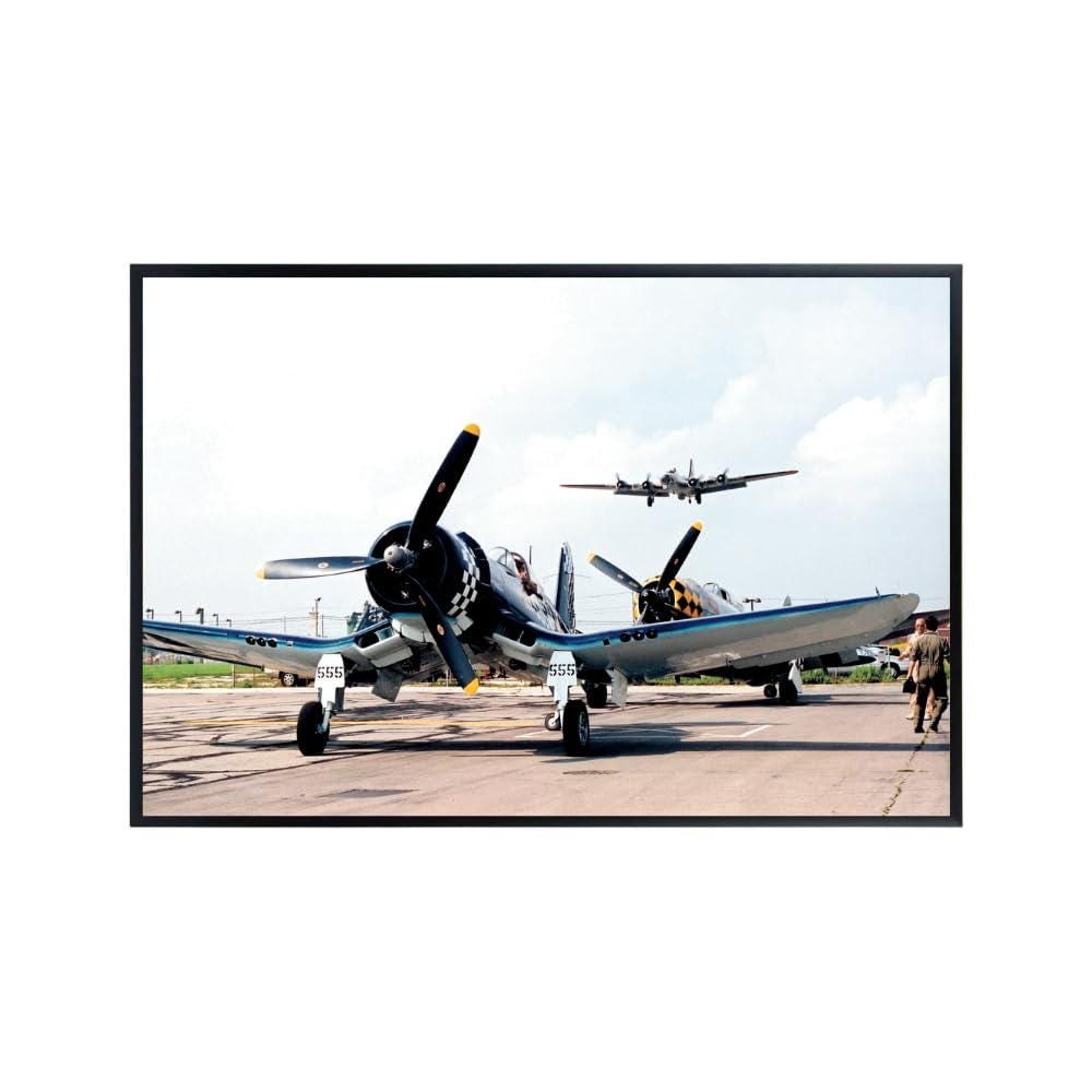 Vought F4U Corsair Poster – Vintage WWII Warbird Wall Art Print Unframed
