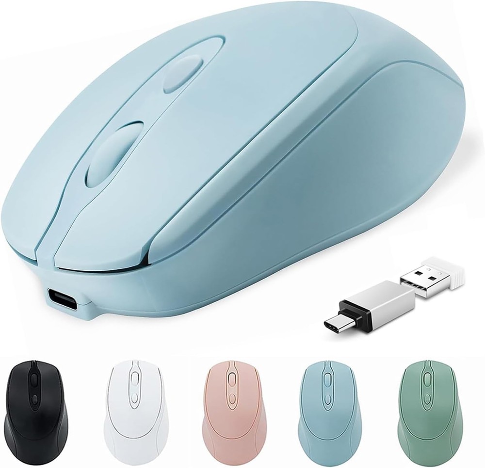Bluetooth Wireless Mouse for MacBook Air Pro Laptop with USB-C Connectivity