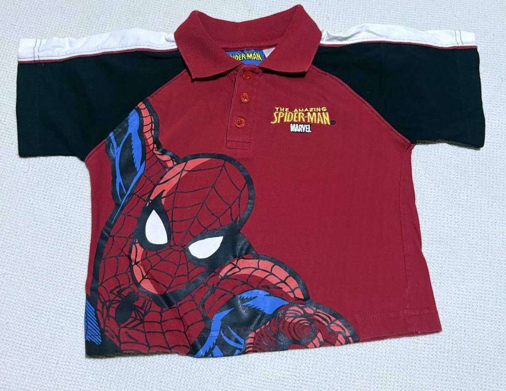 Marvel Spider-Man T-Shirt Boys 3T Red Graphic Tee Short Sleeve Crew Neck Casual
