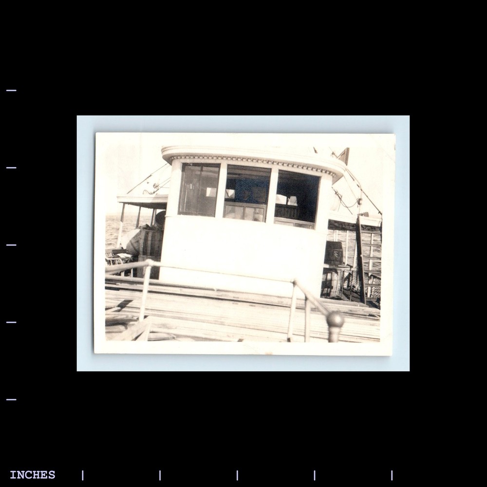 Old Vintage Photo CLOSE UP OF BOAT ON WATER