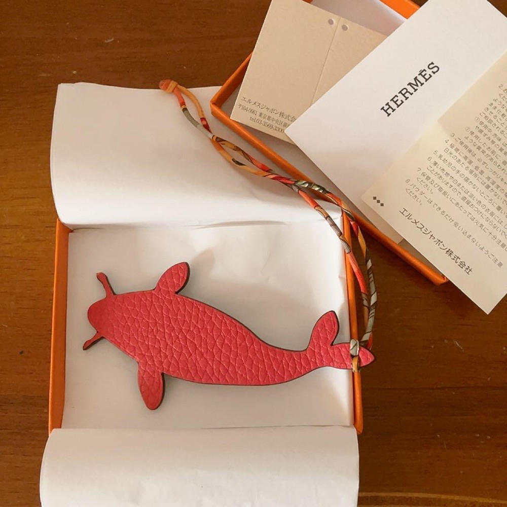 Hermes Petit H Carp Fish Charm for Bags and Accessories