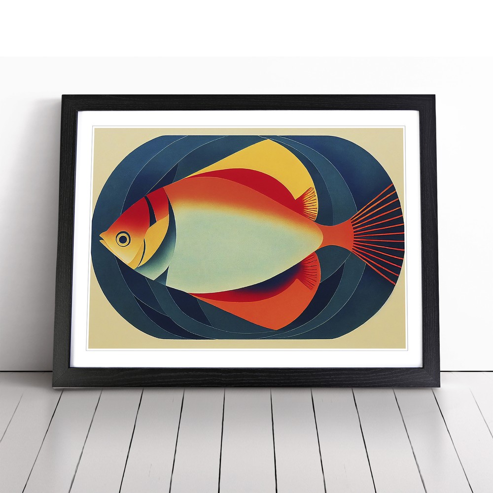 Fish Abstract Art Vol.2 Wall Art Print Framed Canvas Picture Poster Decor