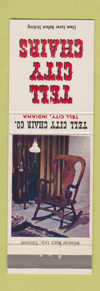 Vintage Matchbook Cover Tell City Chairs Furniture Indiana