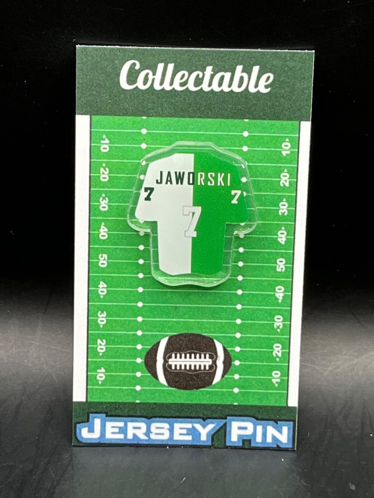 Vintage Philadelphia Eagles Ron Jaworski Jersey Lapel Pin - Retro Collectible