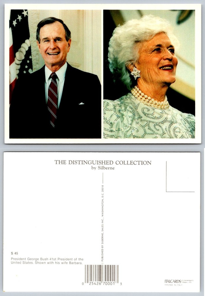 George H.W. & Barbara Bush Presidential Postcard 