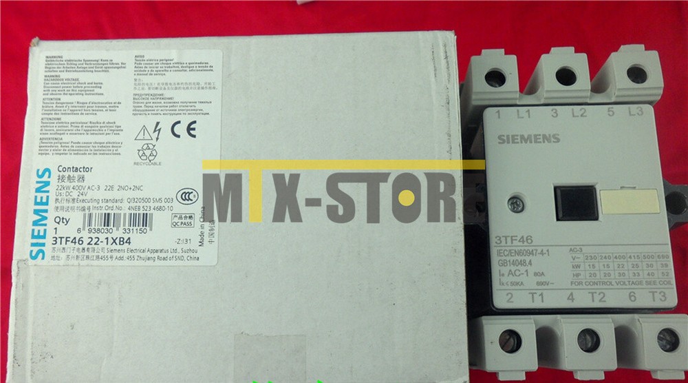 1PC Brand New Siemens Contactor 3TF4622-1XB4 DC24V 3TF4 622-1XB4