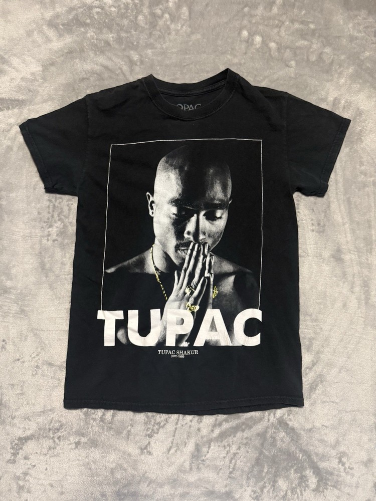 Tupac Shakur 2Pac T-Shirt Men's Small Short Sleeve Graphic Crew Neck Black 71
