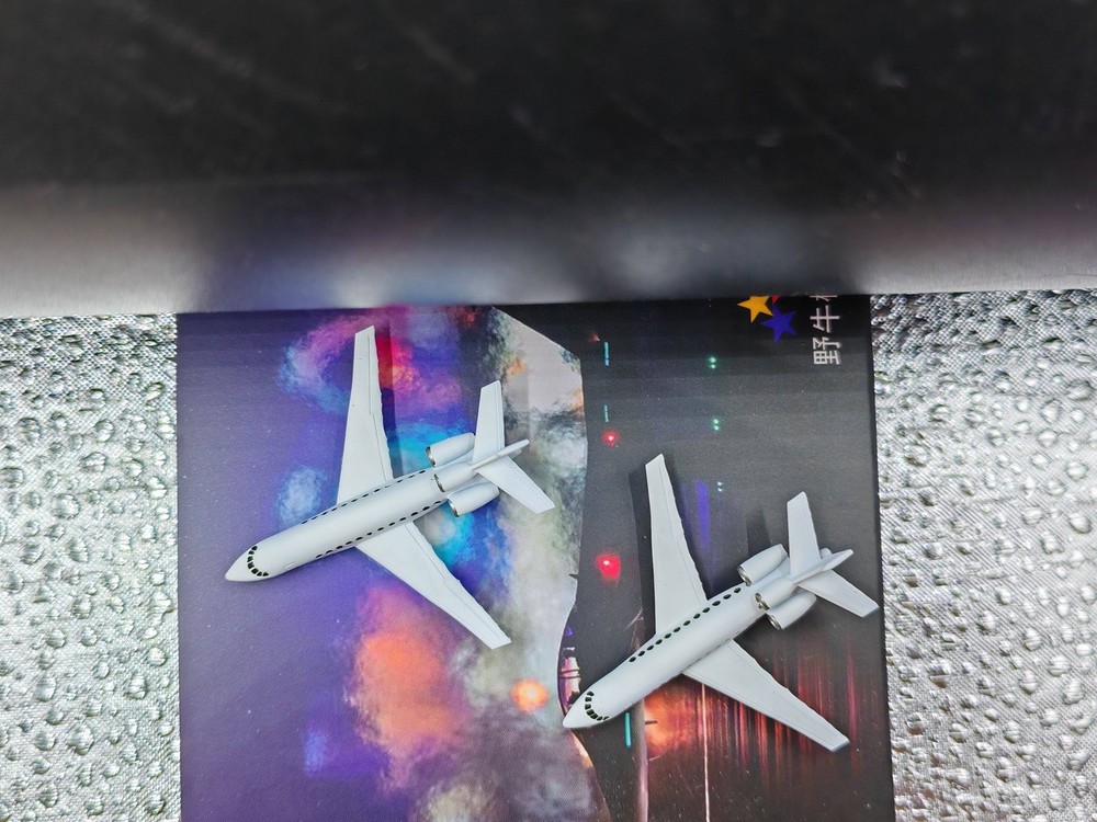 2Pcs Finished Dassault Falcon 900 Simulation Aircraft Model 1:350/400/500 Scale