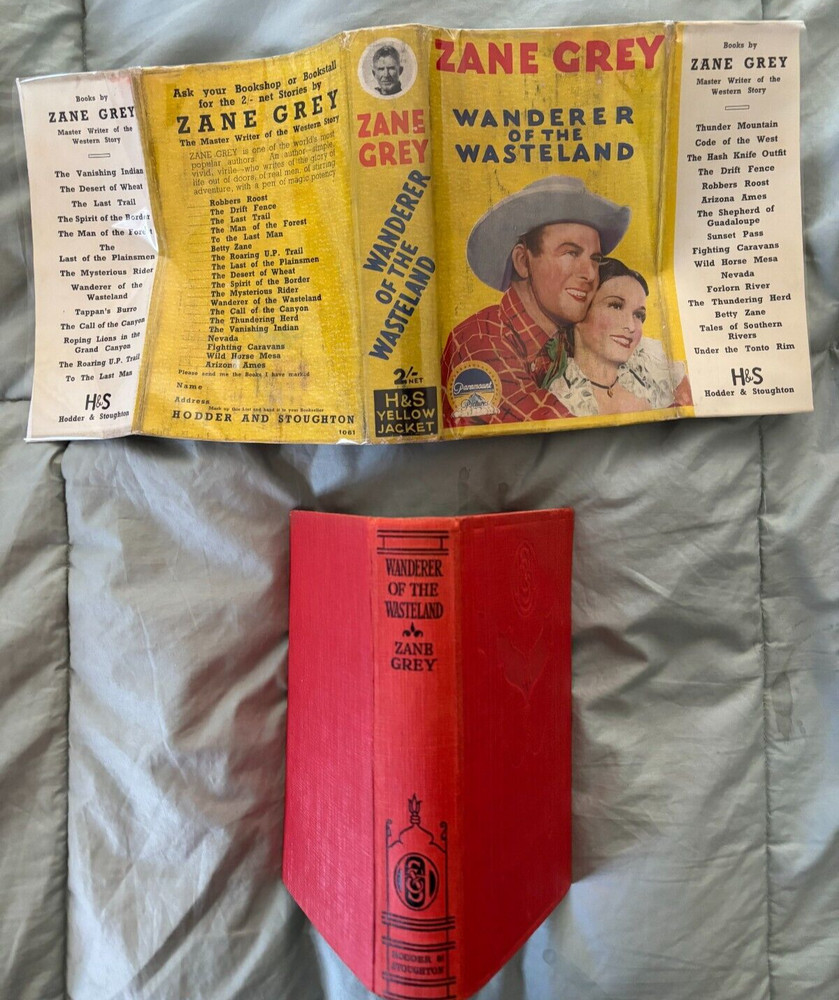 Wanderer of the Wasteland by Zane Grey UK movie tie-in DJ VG+ 1935 Dean Jagger