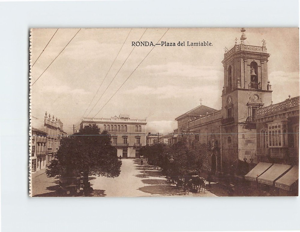 Postcard Plaza del Lamiable Ronda Spain