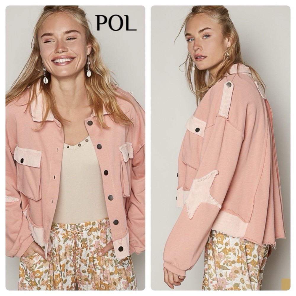 POL Women’s Star Corduroy Jacket New