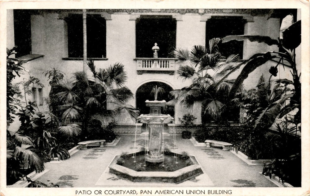 PATIO OR COURTYARD, PAN AMERICAN UNION BUILDING, WASHINGTON D.C., Postcard