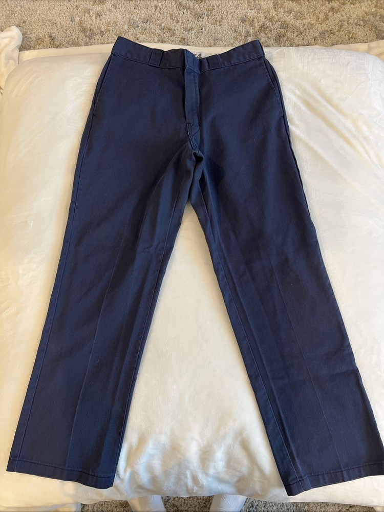 Dickies 874 Original Fit Men's Navy Blue Work Pants 34x32 Preowned