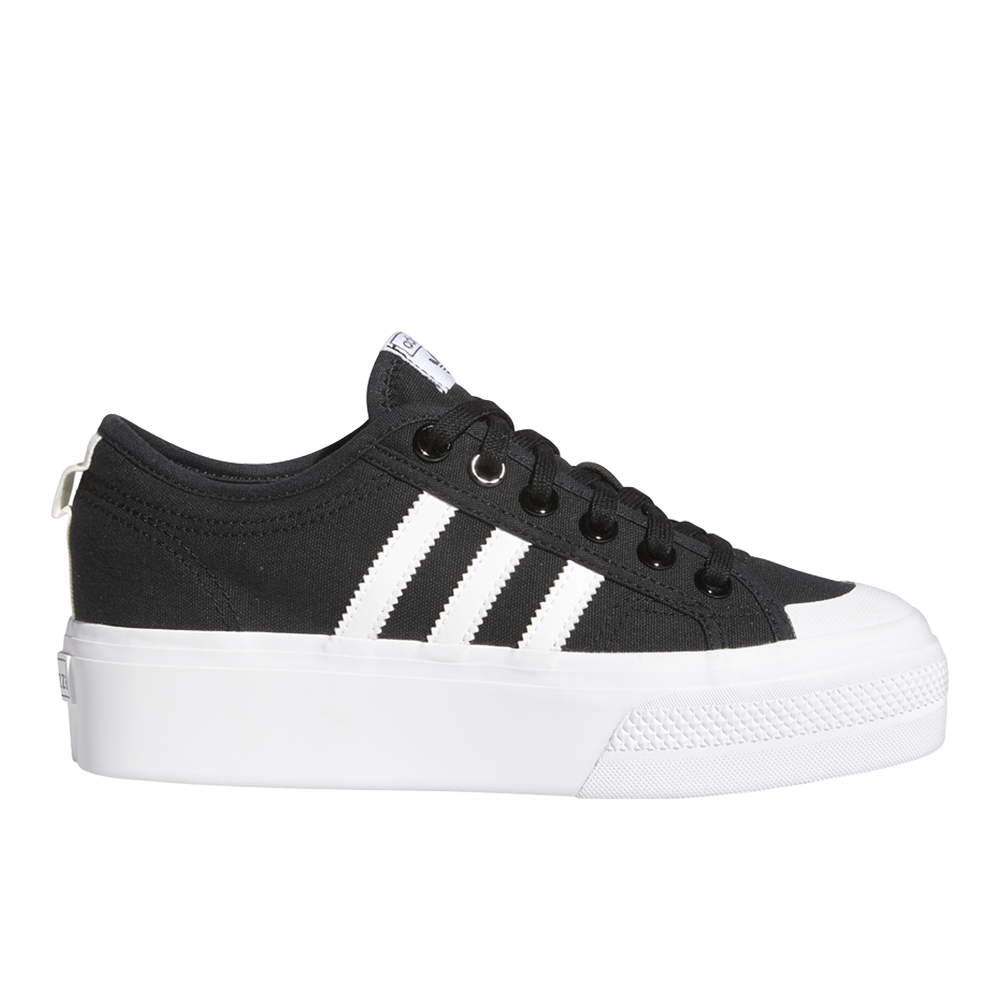 adidas Nizza Platform Lace Up  Womens Black Sneakers Casual Shoes FV5321-A