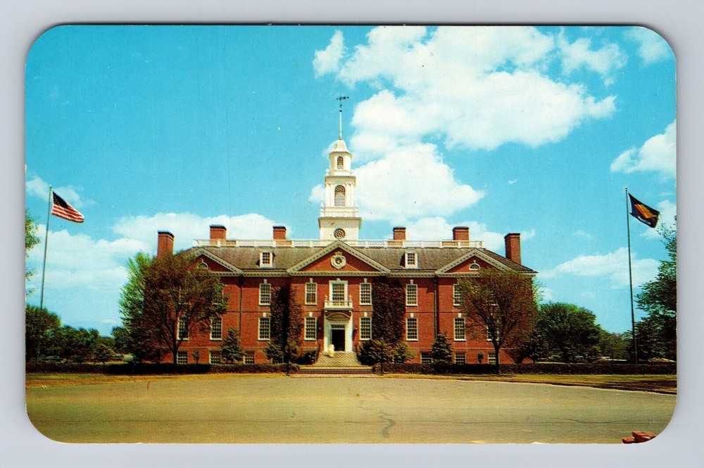 Dover DE-Delaware, Capital Building, Legislative Hall, Vintage Souvenir Postcard