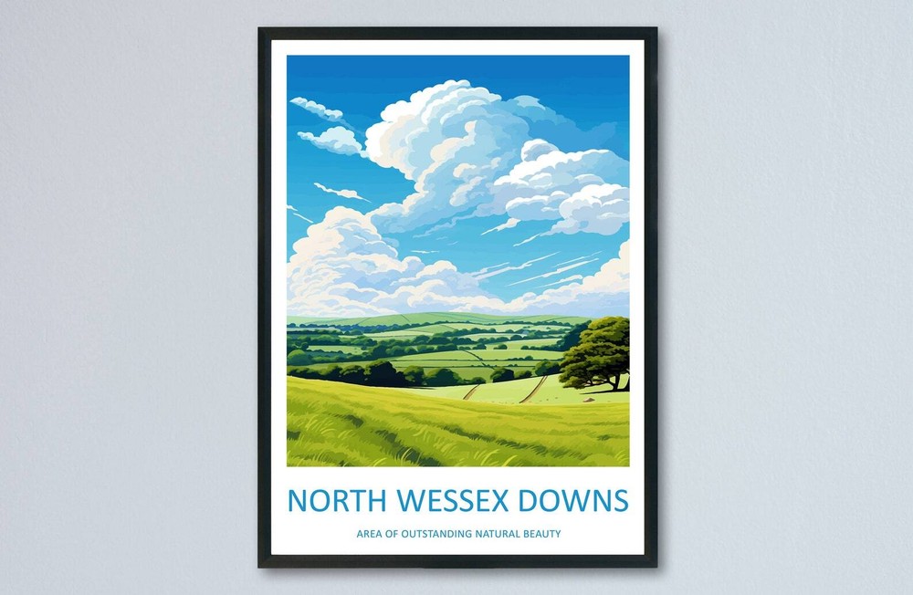 North Wessex Downs Travel Print Wall Art North Wessex Downs Wall Hanging Home