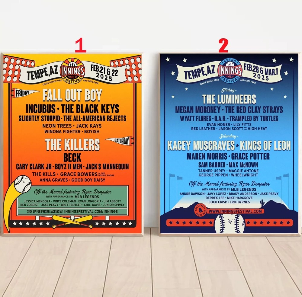 Custom 2025 Innings Fest Tour Poster - Wall Art Decor