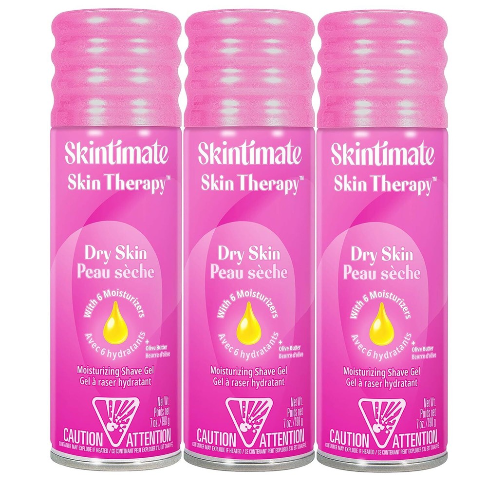Skintimate Skin Therapy Dry Skin Shave Gel for Women, 3 Pack | Skintimate Shavin