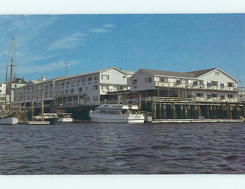 Unused Pre-1980 FISHERMAN'S WHARF INN MOTEL Boothbay Maine ME u0214@