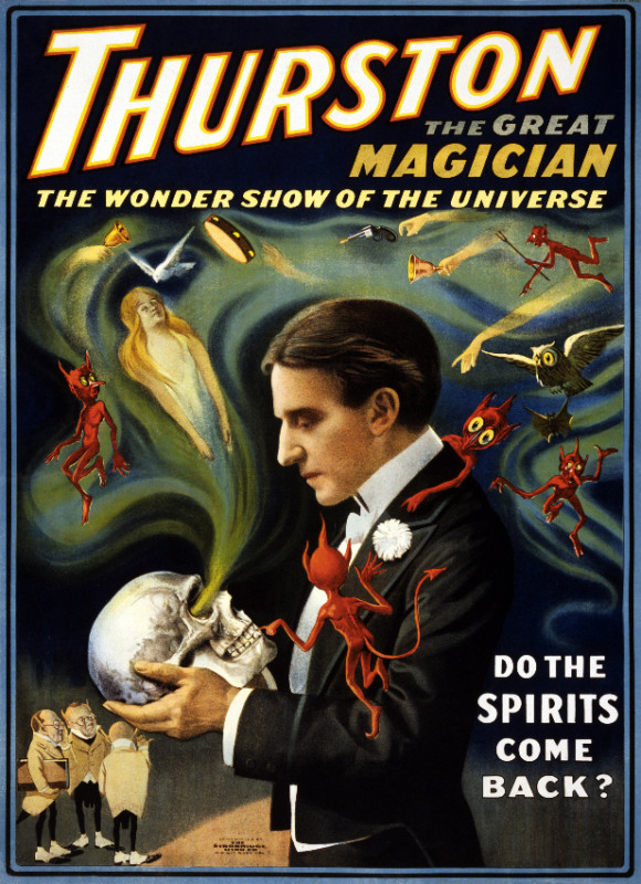 Vintage Magic POSTER.Home wall.Magician show.Devil.Room art Decor.687
